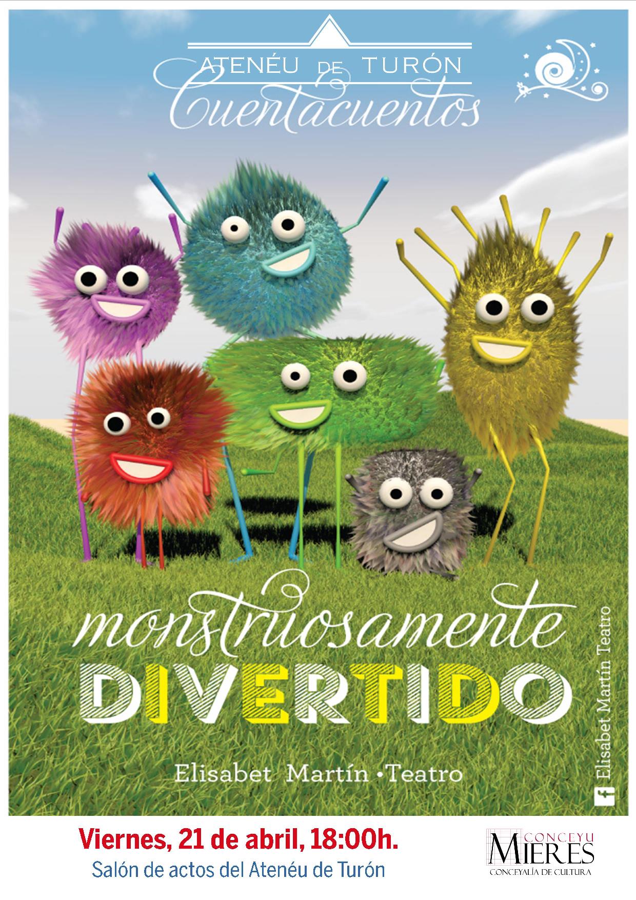 Cartel cuentacuentos monstruosamente divertido turon
