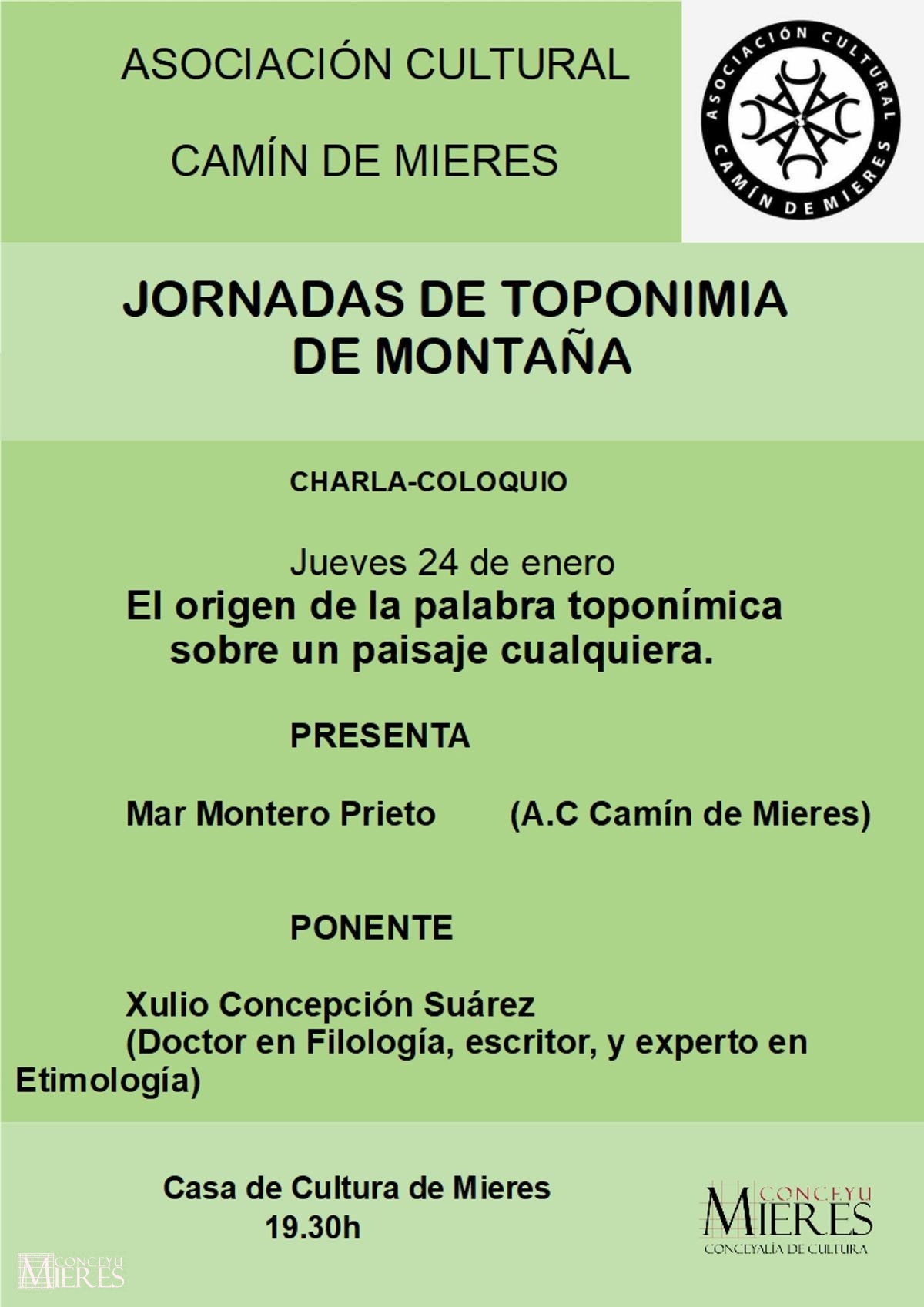 Cartel Web Charla Toponimia Paisaje