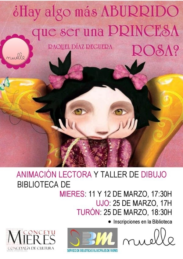 Cartel Web Talleres Princesa Rosa Bibliotecas Mieres