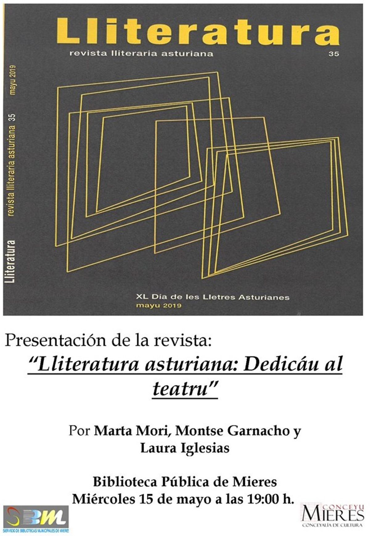 Cartel Web Revista Lliteratura Biblioteca Mieres 2019