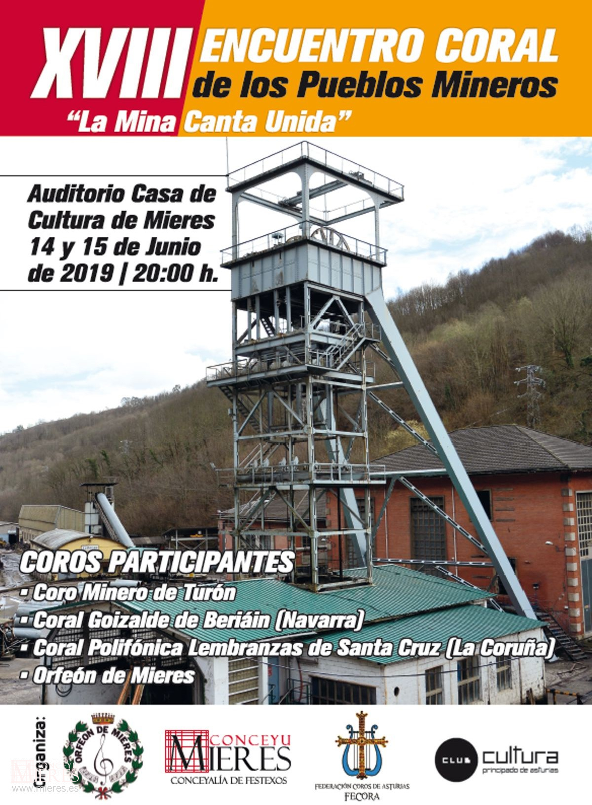 Cartel Web Encuentro Coral La Mina Canta Unida 2019