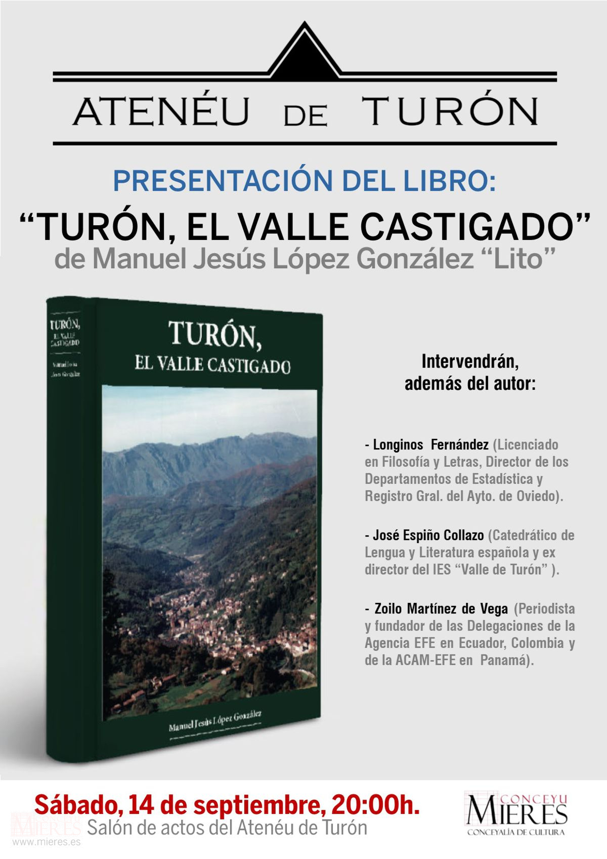 Cartel Web Presentacion Libro Turon Valle Castigado