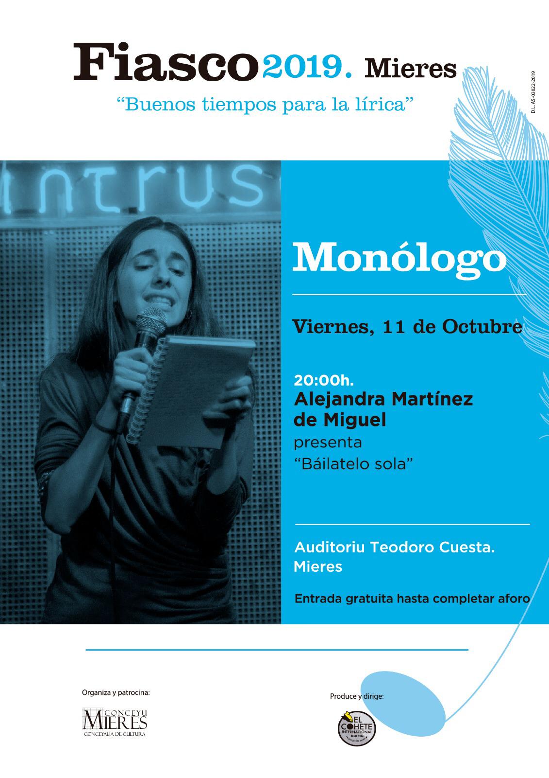 Fiasco 2019 Monologo Alejandra De Miguel