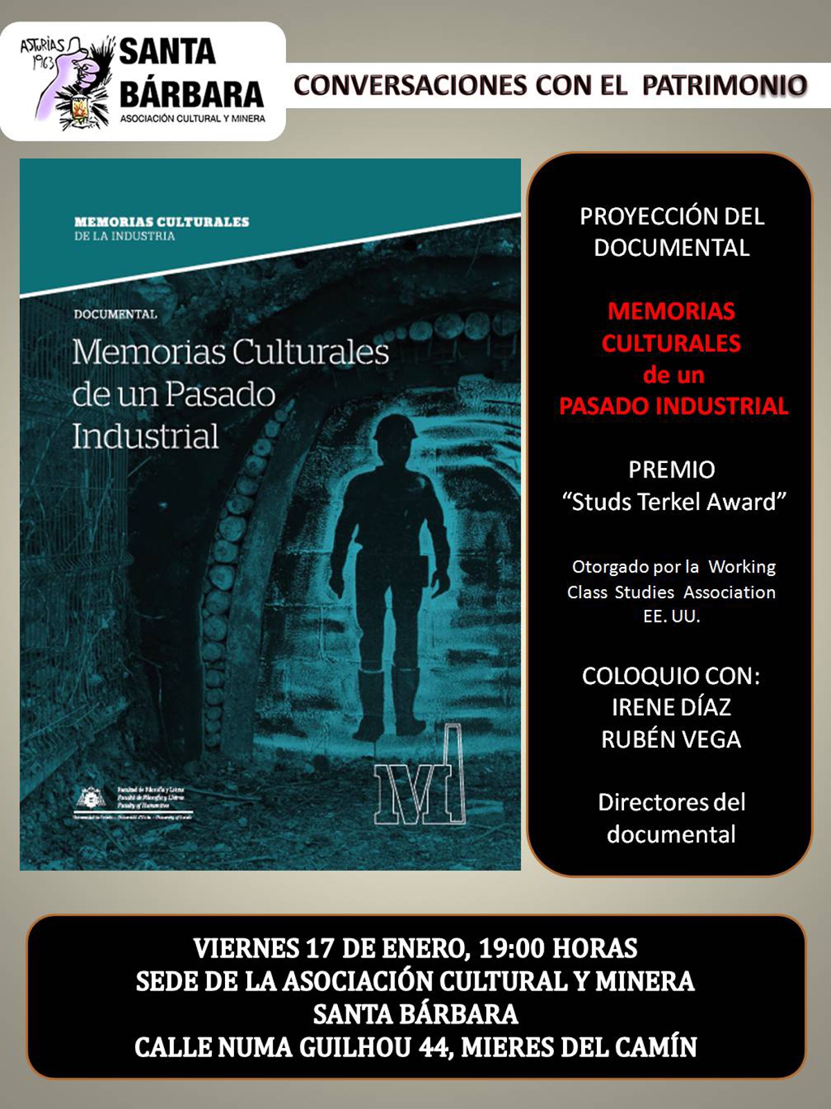 CARTEL Web PATRIMONIO Documental Memorias Culturales De Un Pasado Industrial