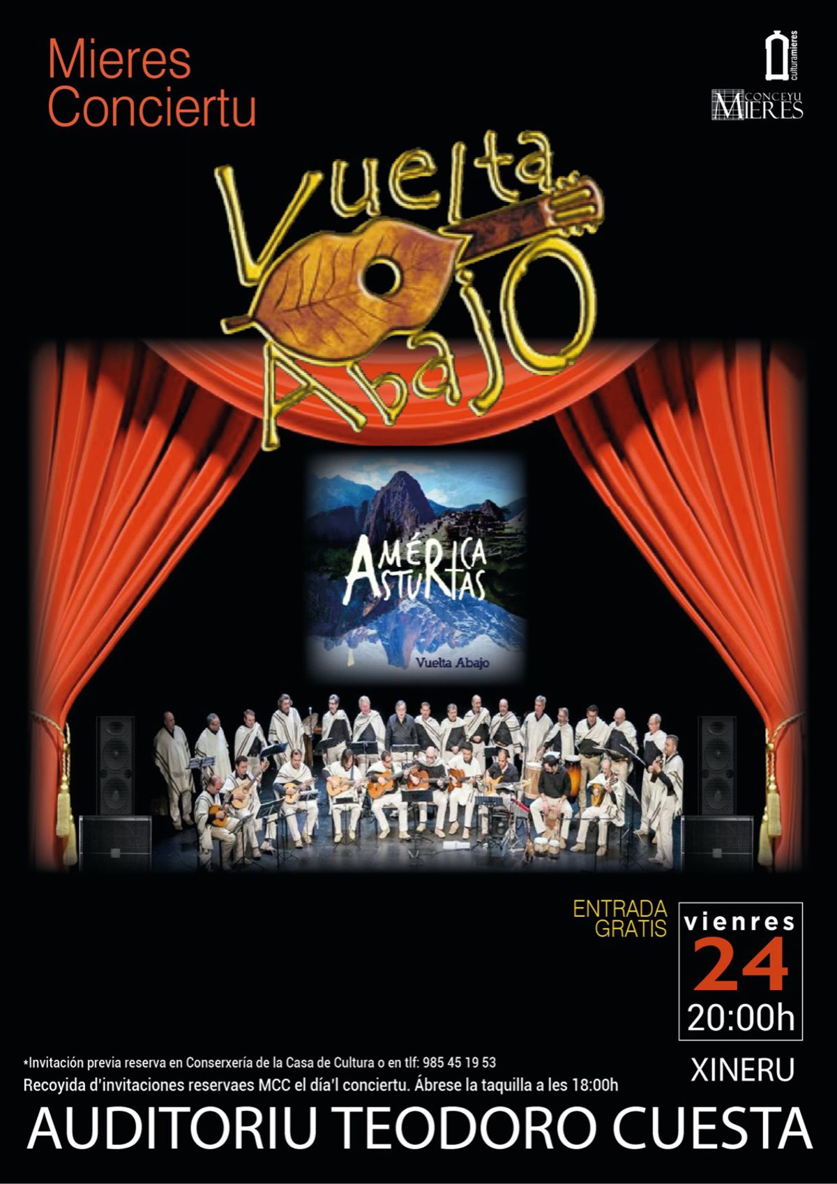 Cartel Web Concierto Vuelta Abajo Mieres