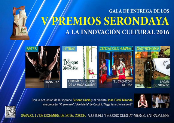 Cartel Premios Serondaya a la Innovación Cultural 2016