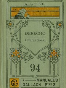 Portada Manual Derecho Internacional de Aniceto Sela