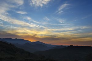 Puesta de sol en el A.R La Teyerona (Fot.: Yolanda Suárez- AF Semeya).