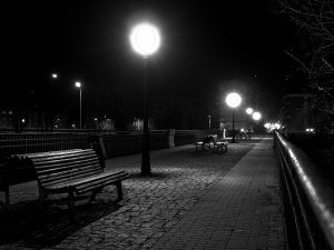 Vista nocturna al Puente la Perra - Mieres (Fot: Carlos Salvo - AF Semeya)