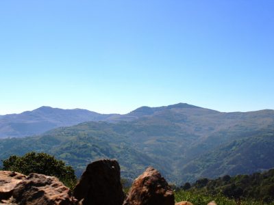 Vistas del Paisaje Protegido de las Cuencas Mineras desde el área recreativa La Teyerona.