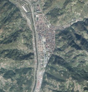 Fotografía aérea de Mieres del Camín