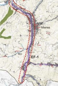 Mapa del río Caudal.