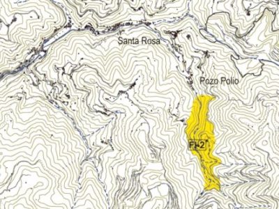 Mapa del valle del arroyo Polio.