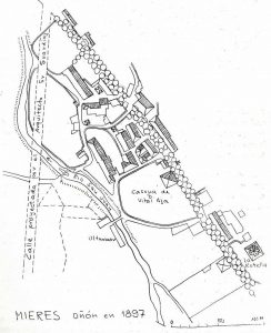 Plano de Oñon 1897 (Fuente: Noticias históricas sobre Mieres y su concejo)