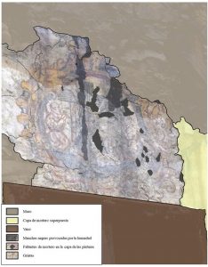 06-Pinturas murales El Llugarin-Estado de conservación y daños de la segunda escena