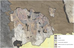 07-Pinturas murales El Llugarin-Estado de conservación y daños de la tercera escena