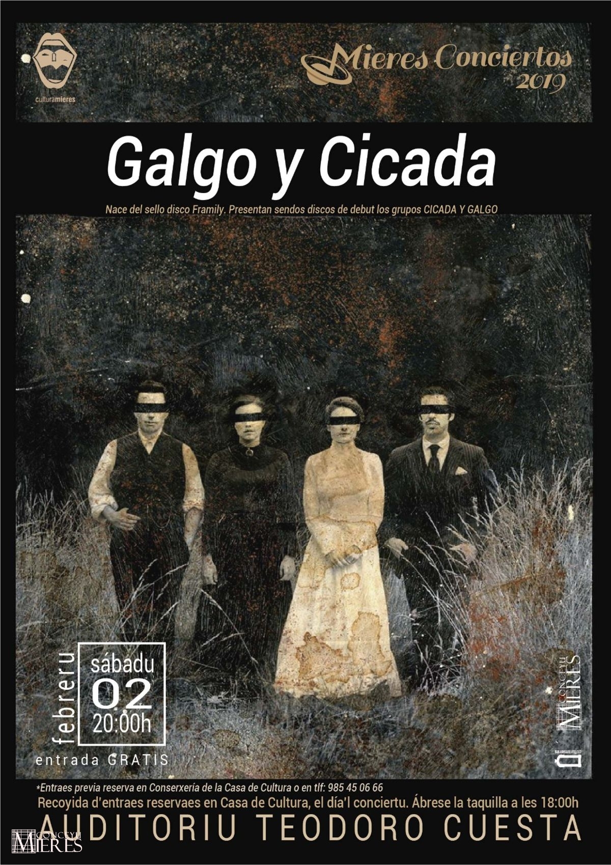 Cartel Web Concierto Galgo Y Cicada