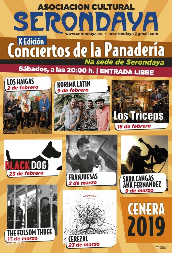 Cartel Web Conciertos De La Panadería 2019