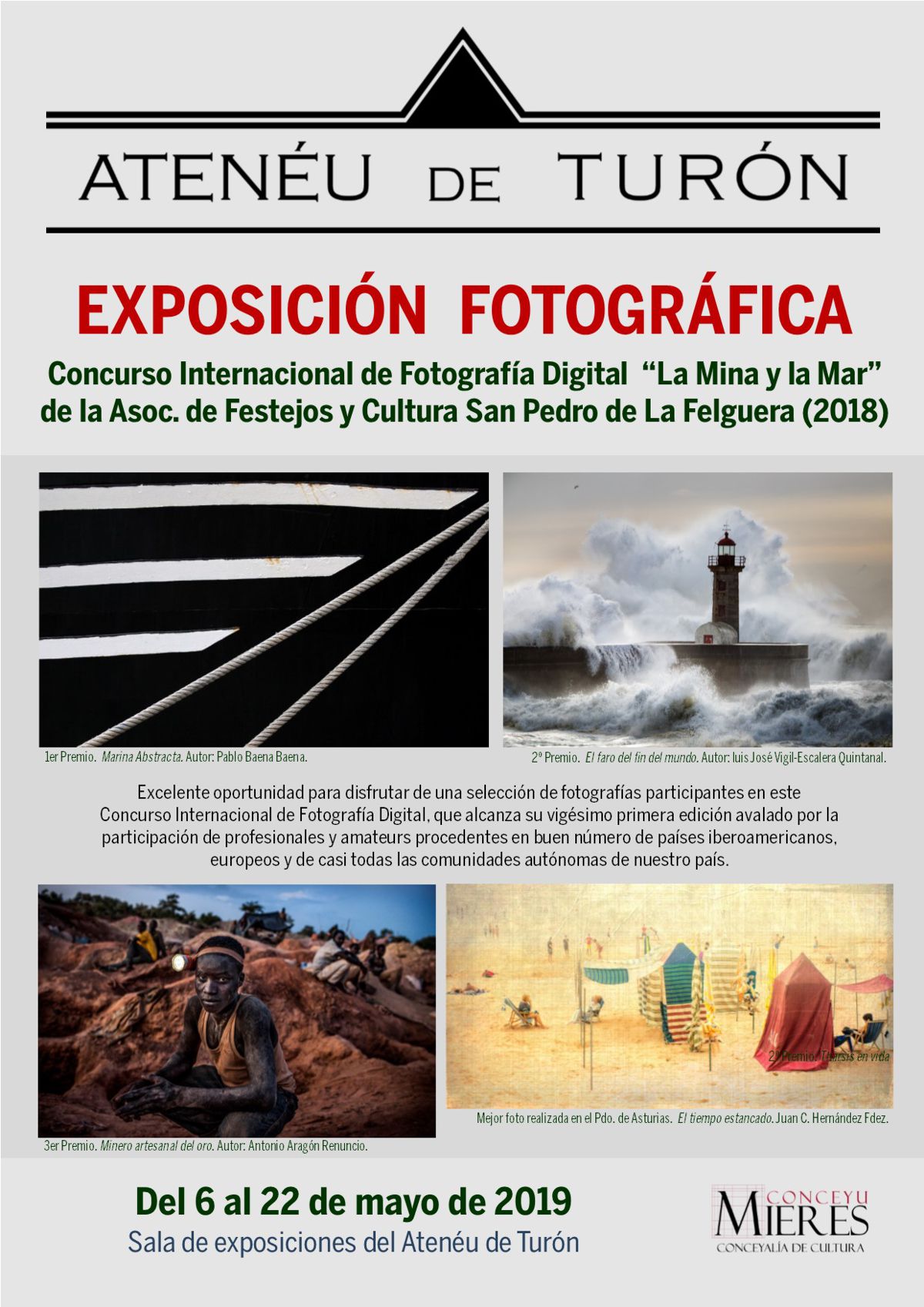 Cartel Web Exposición Concurso La Mina Y El Mar 2019