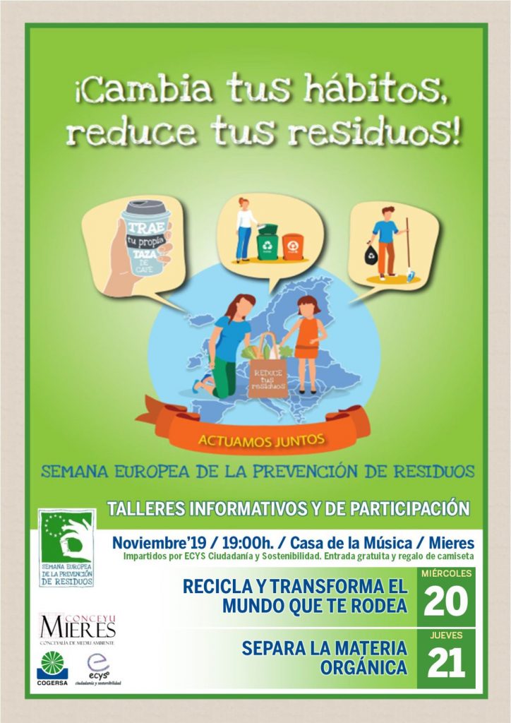 Cartel Talleres Semana Prevencion Residuos 2019