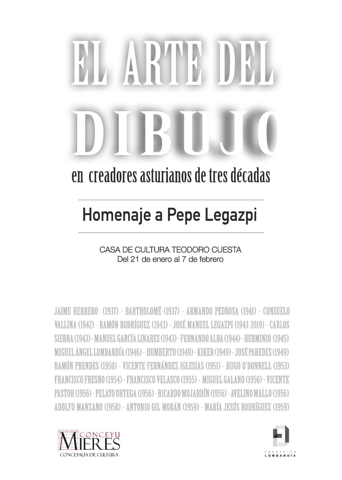 Cartel Exposicion Dibujo Fundacion Lombardia 2020