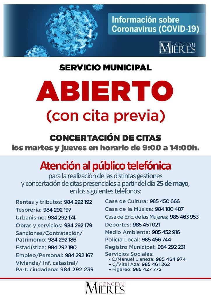 Cartel Apertura Coronavirus Web