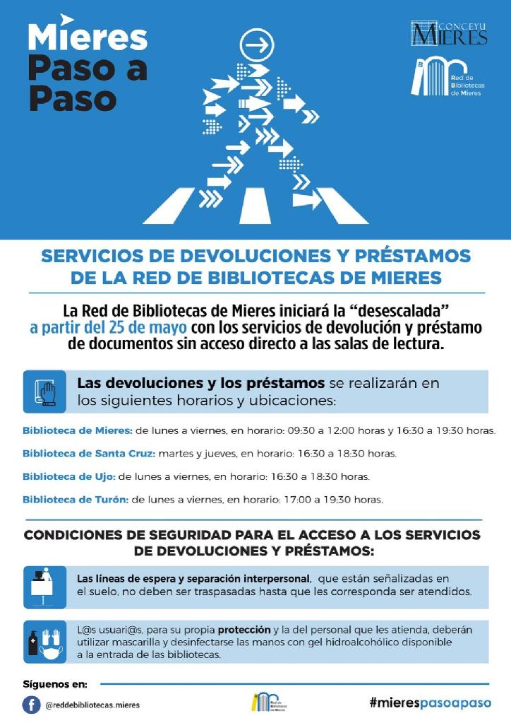 Desescalada Bibliotecas Mieres Web