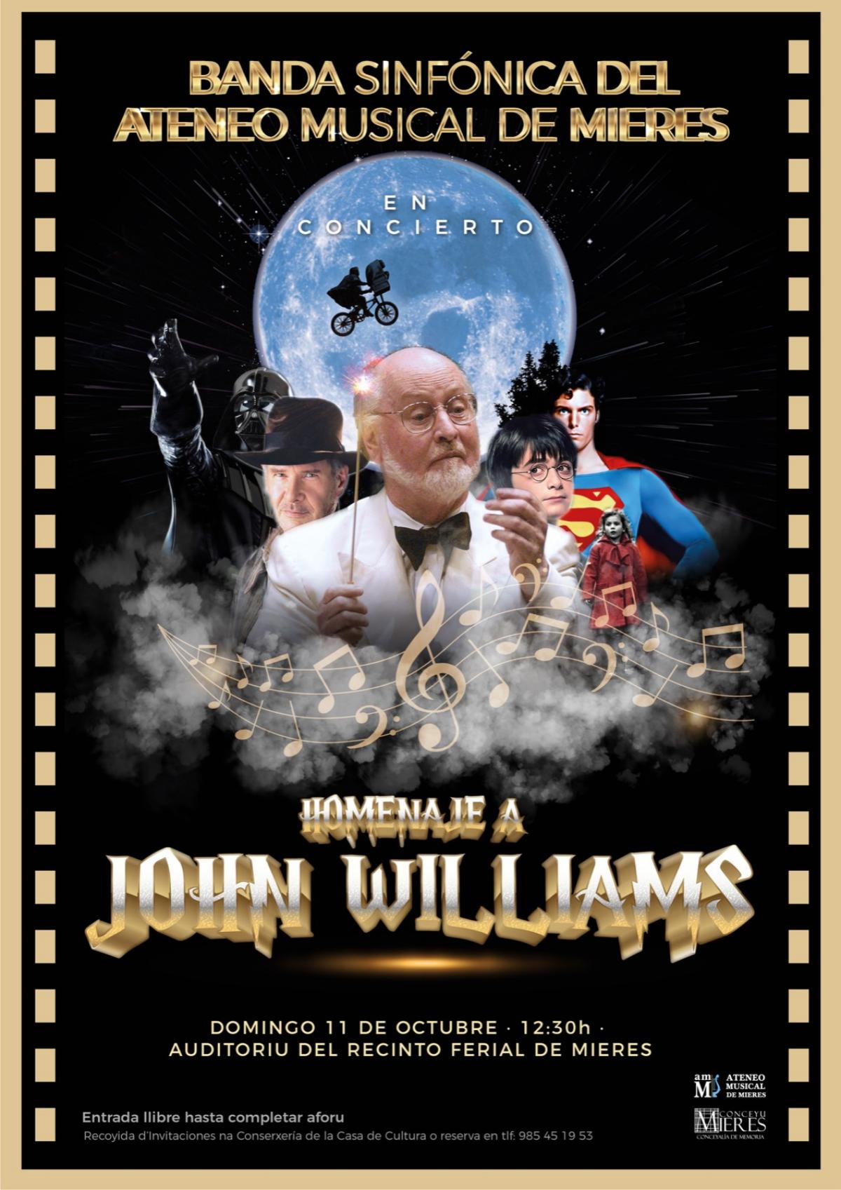 Cartel John Williams Banda Musica Atener Musical Mieres