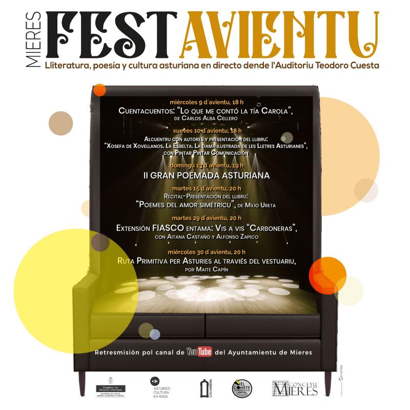 FESTAVIENTU Literario Mieres 2020 Cartel Web