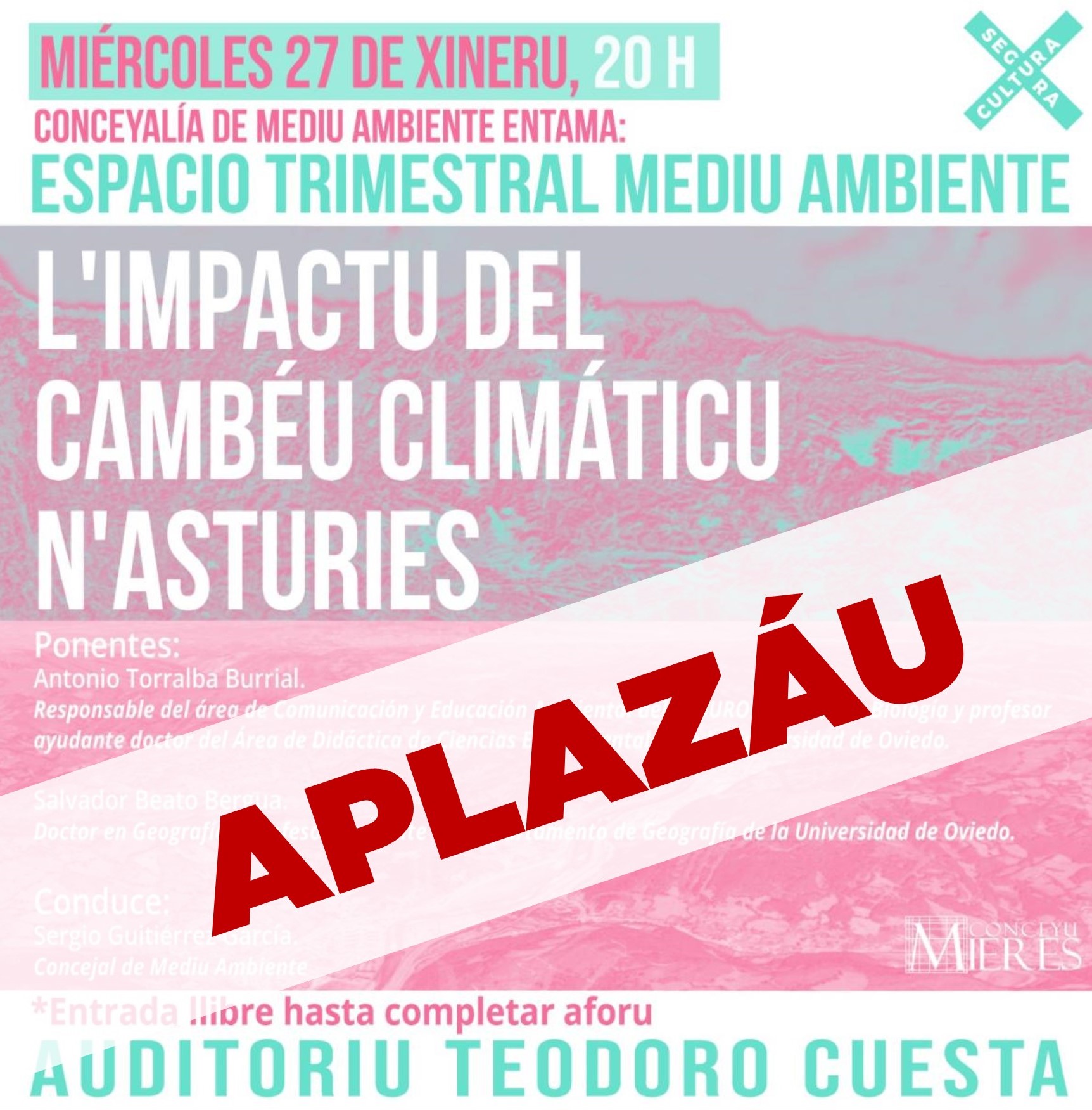 Cartel Medio Amnbiente Aplazado