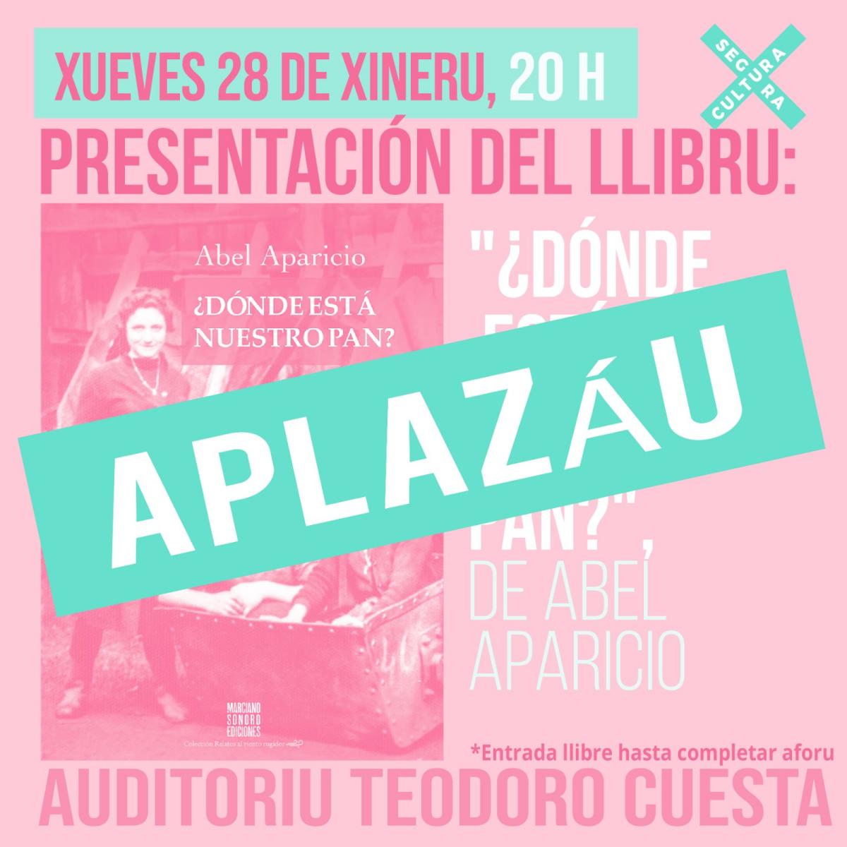Cartel Aplazado Evento Libro Aparicio Fotor