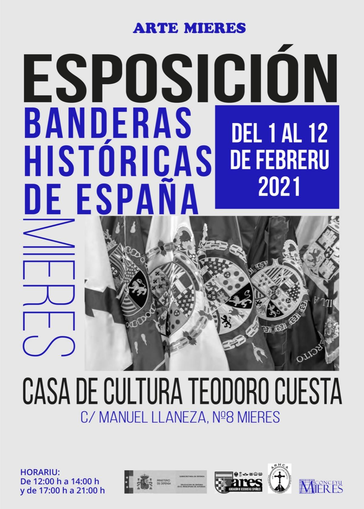 Cartel Exposicion Banderas España Mieres