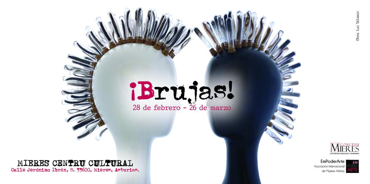 Tarjetón Cartel Exposición Brujas Mieres 8M2021