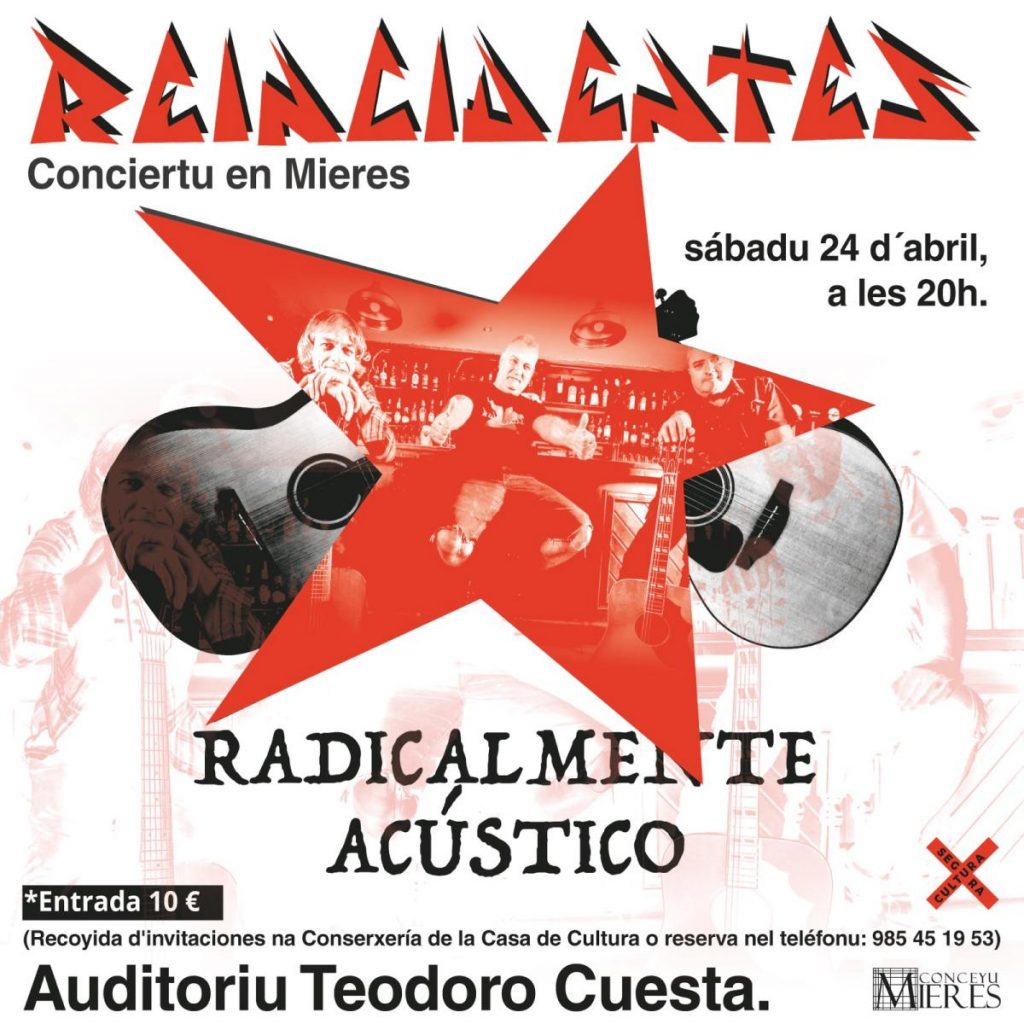 Reincidentes Cartel Concierto Mieres Abril 2021