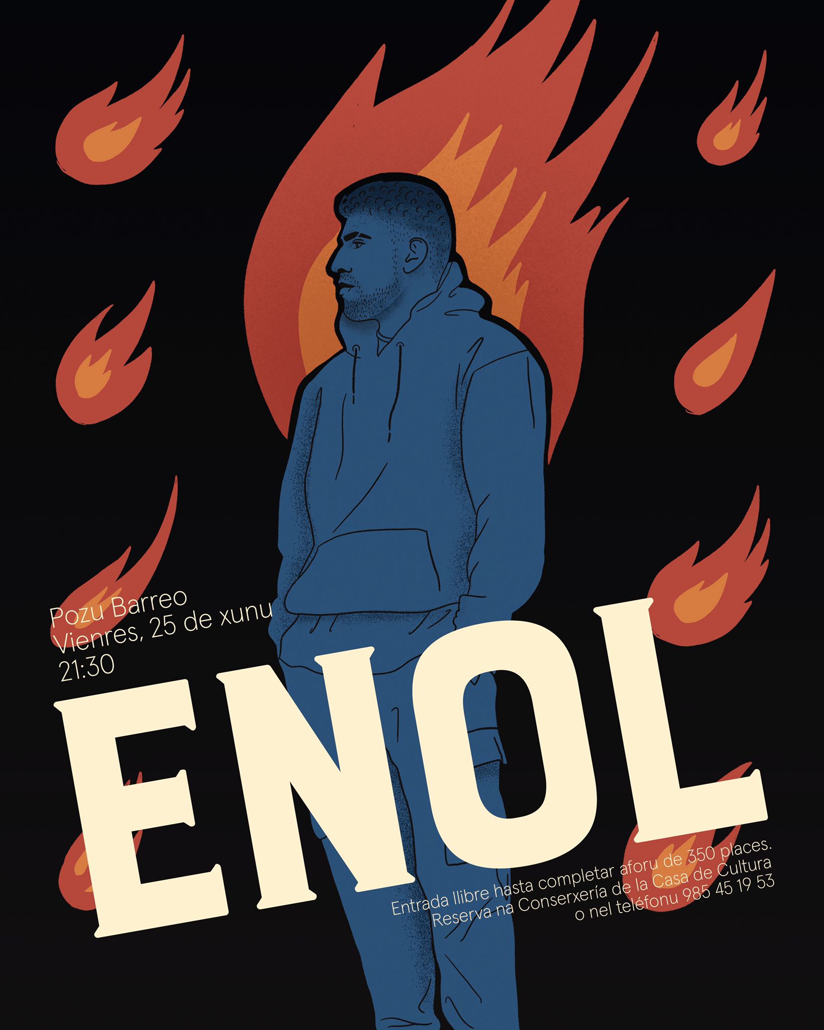 Cartel Concierto ENOL San Xuan Mieres