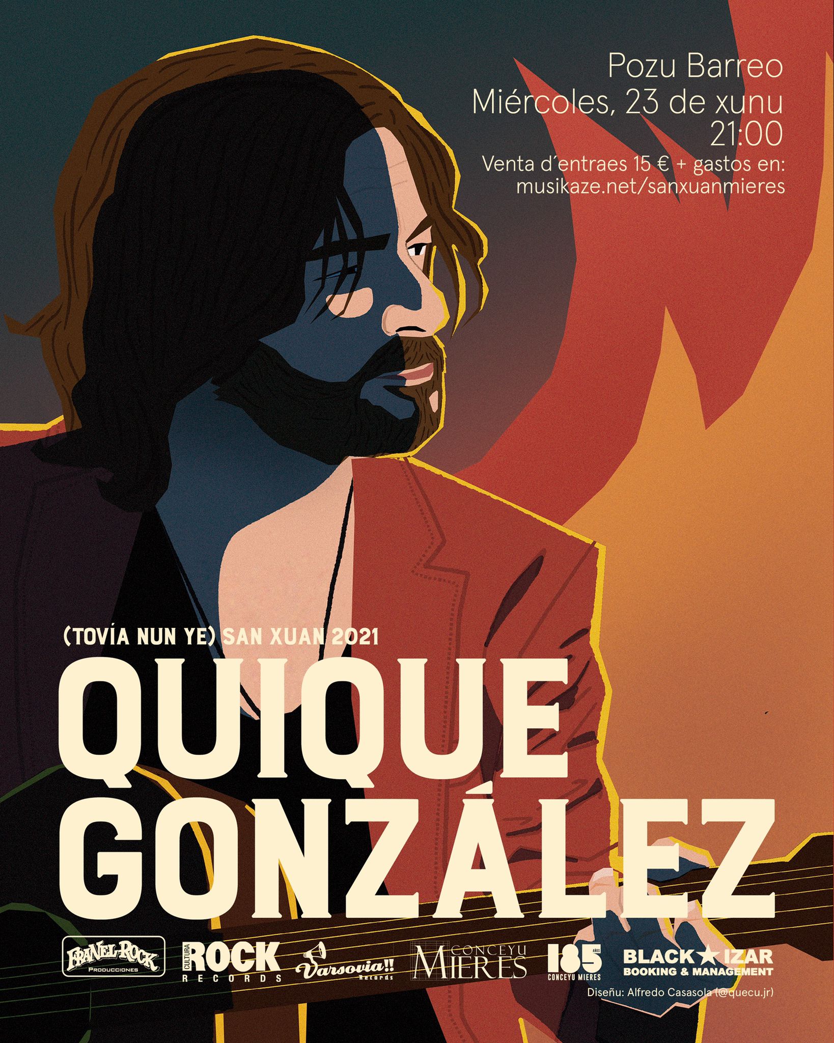 Cartel Quique Gonzalez Concierto San Xuan2021