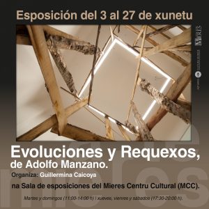 Cartel Exposicion Evoluciones Y Requexos Mieres 2021