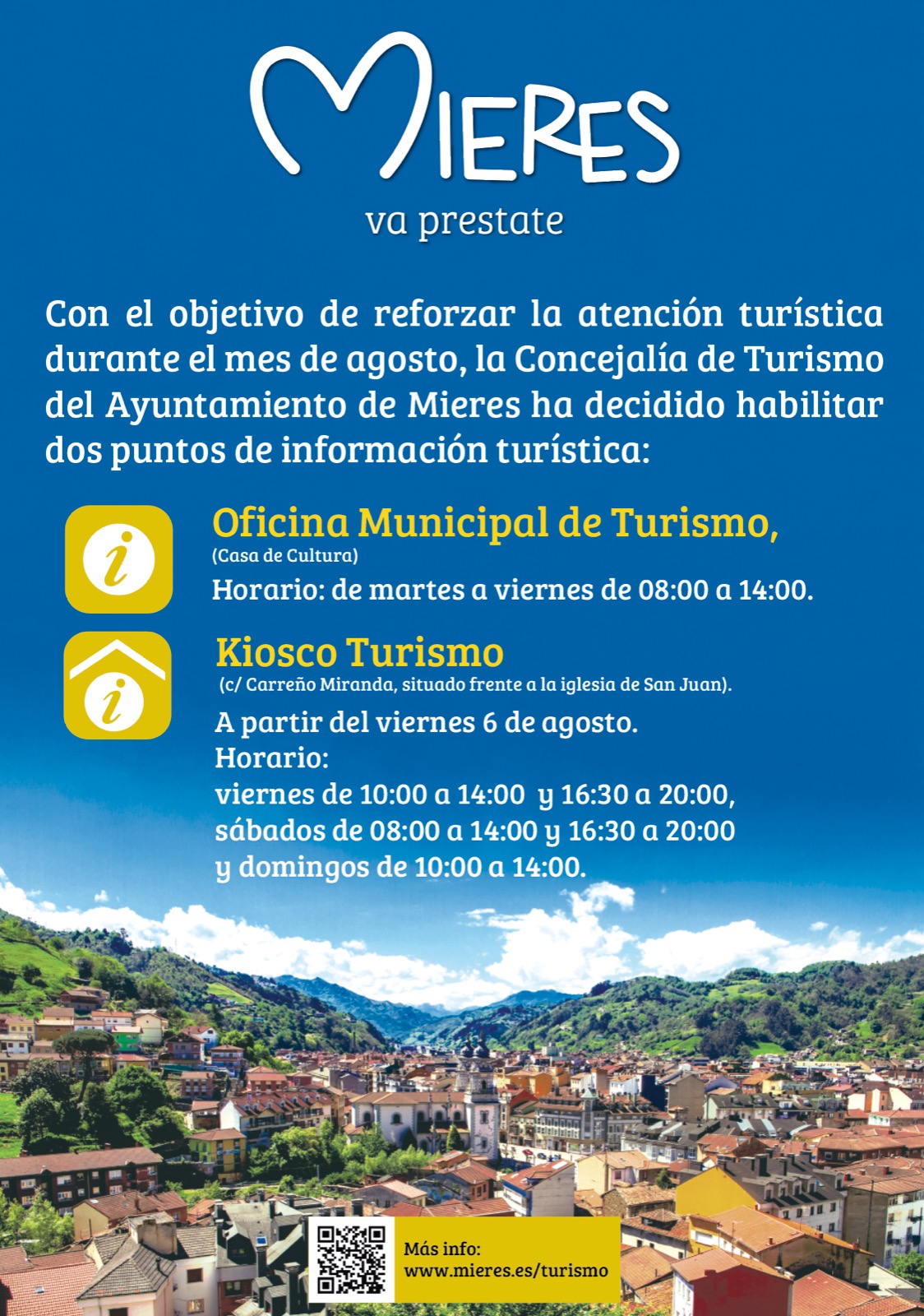 Mieres Va Prestate Horarios Oficina Turismo Agosto 2021