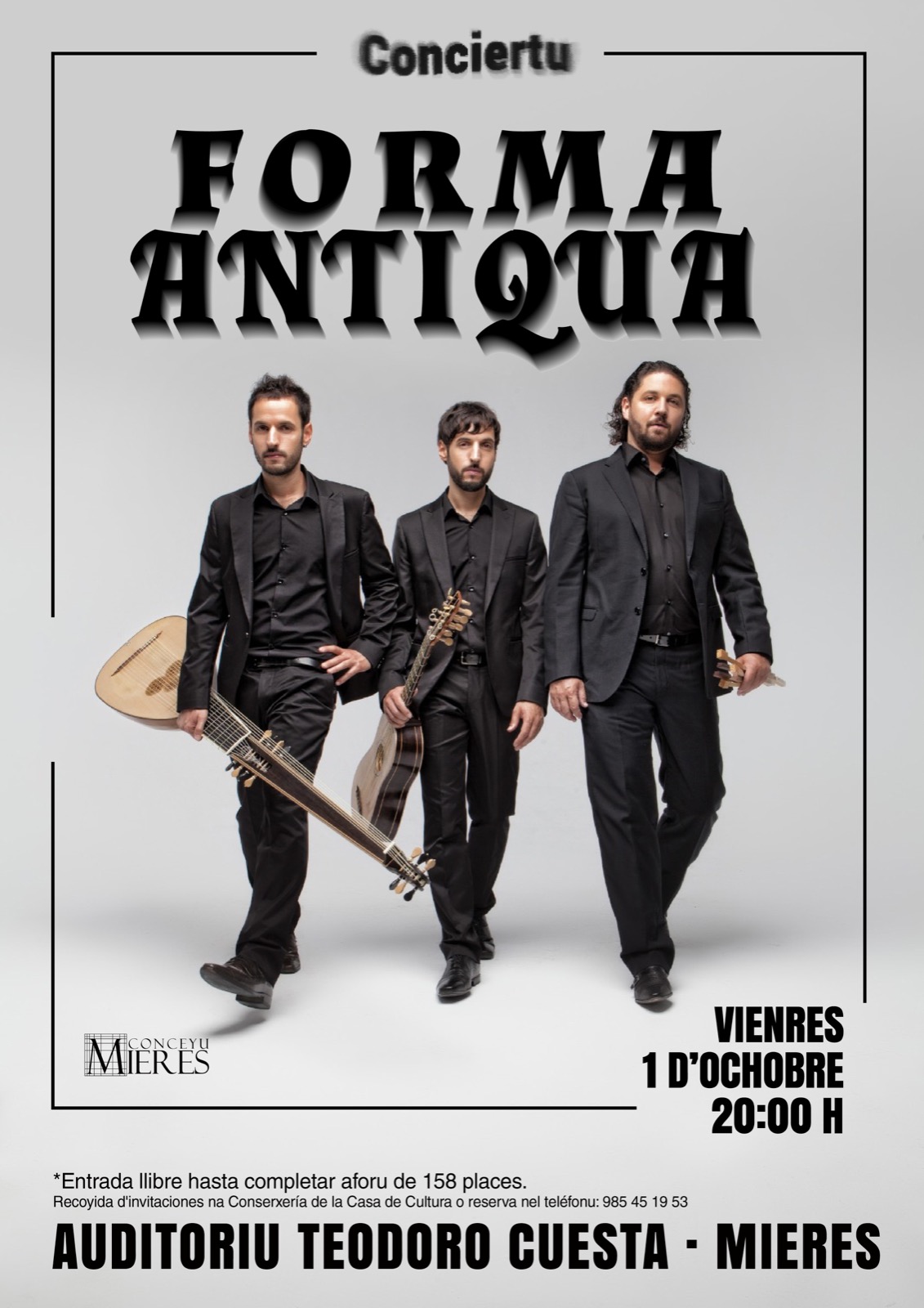 Cartel Concierto Mieres Forma Antiqua