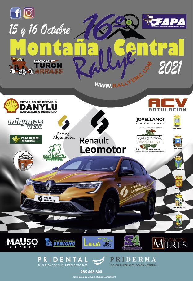 Cartel Rallye Montaña Central 2021