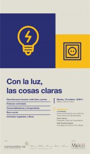 Cartel Taller Consumo Con La Luz Cosas Claras