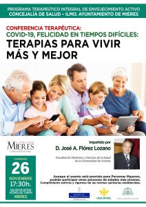 Cartel Conferencia Terapias Para Vivir Más Y Mejor 2021 Covid 19