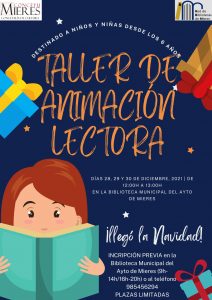 Cartel TALLER DE ANIMACIÓN LECTORA Navidad 2021