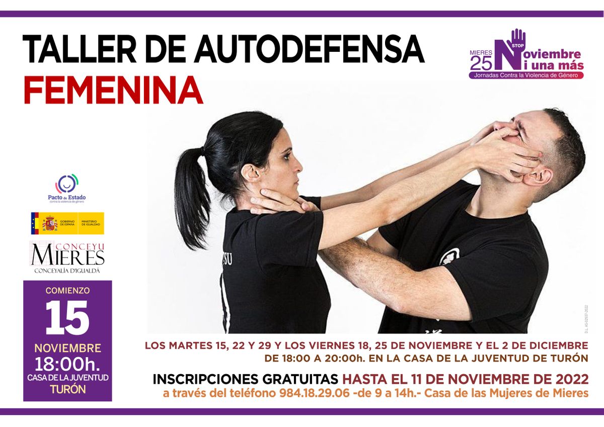 Jornadas 25N. Taller de autodefensa femenina (15NOV/2DIC