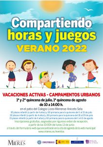 Cartel VACACIONES ACTIVAS VERANO 2022