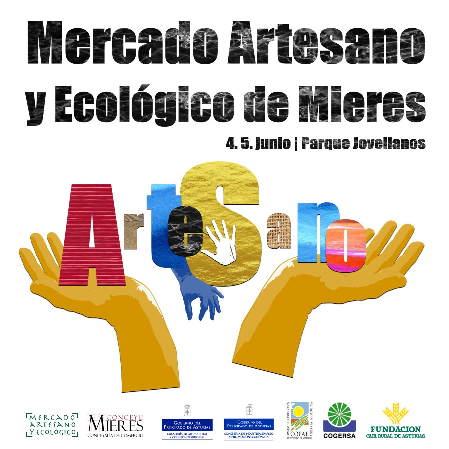 Cartel Mercado Mieres 2022 Artesano Ecologico