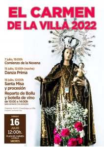 CARTEL CARMEN VILLA 2022