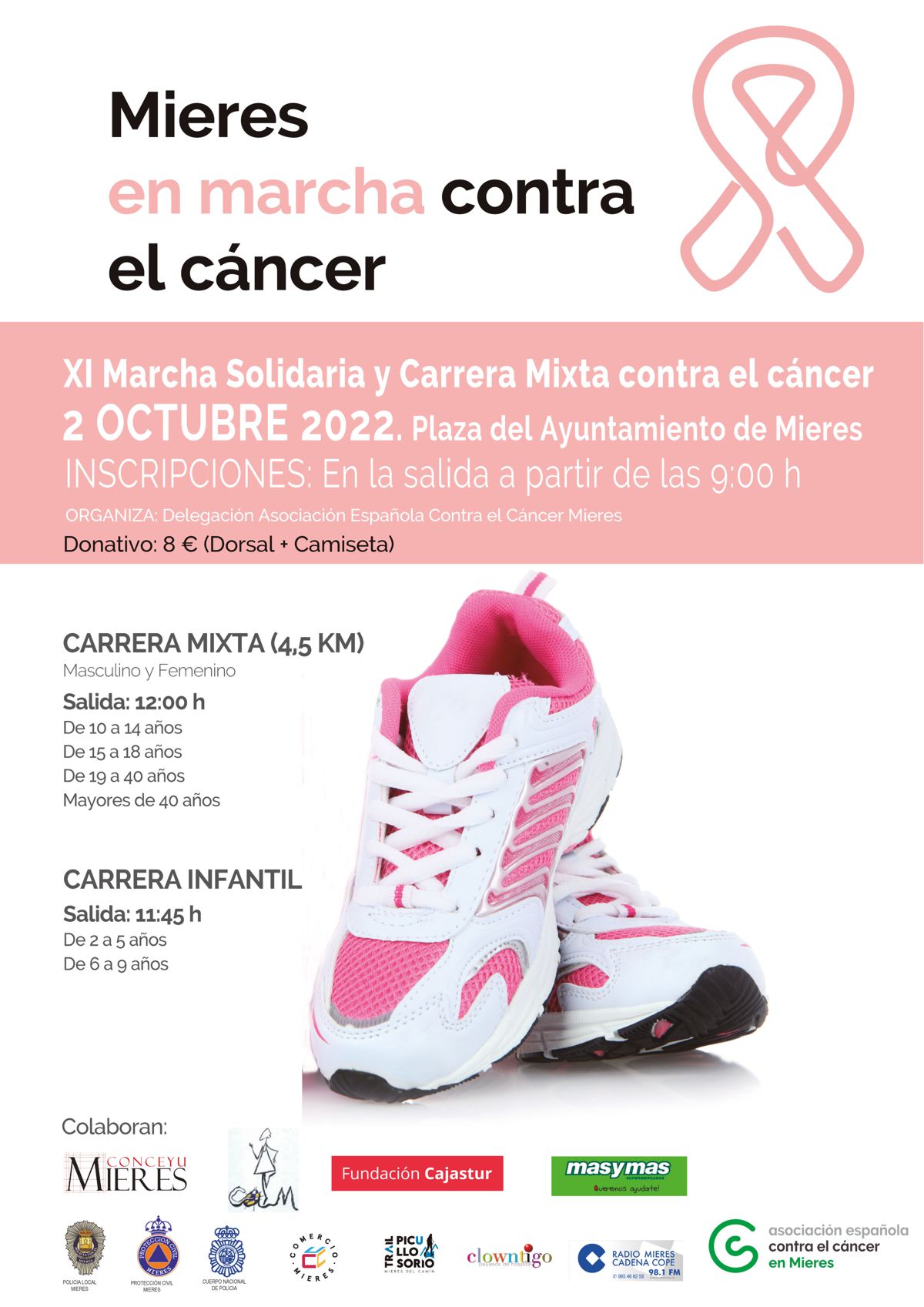 Cartel Carrera Cancer Octubre 2022 Mieres
