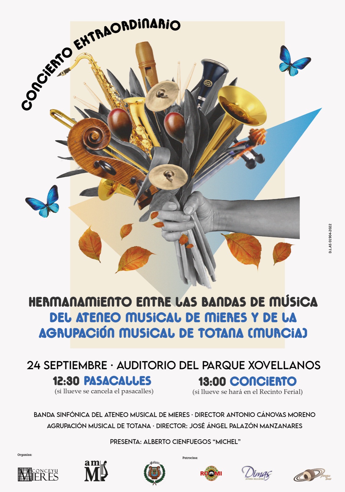 Cartel Hermanamiento Totana Mieres Bandas Musica