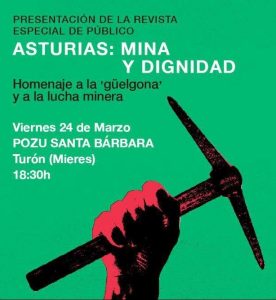 Asturias Mina Y Dignidad Cartel Mieres Recorte